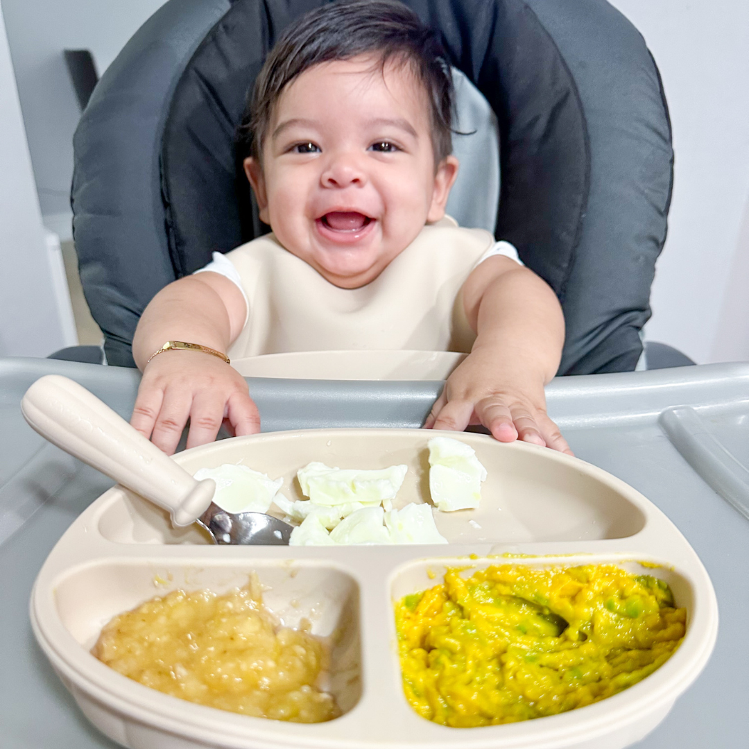 Modern Silicone Baby Bib - Sage