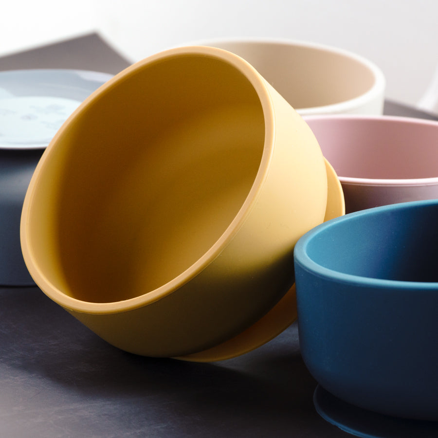 Round Bowl + Silicone Spoon - Oat