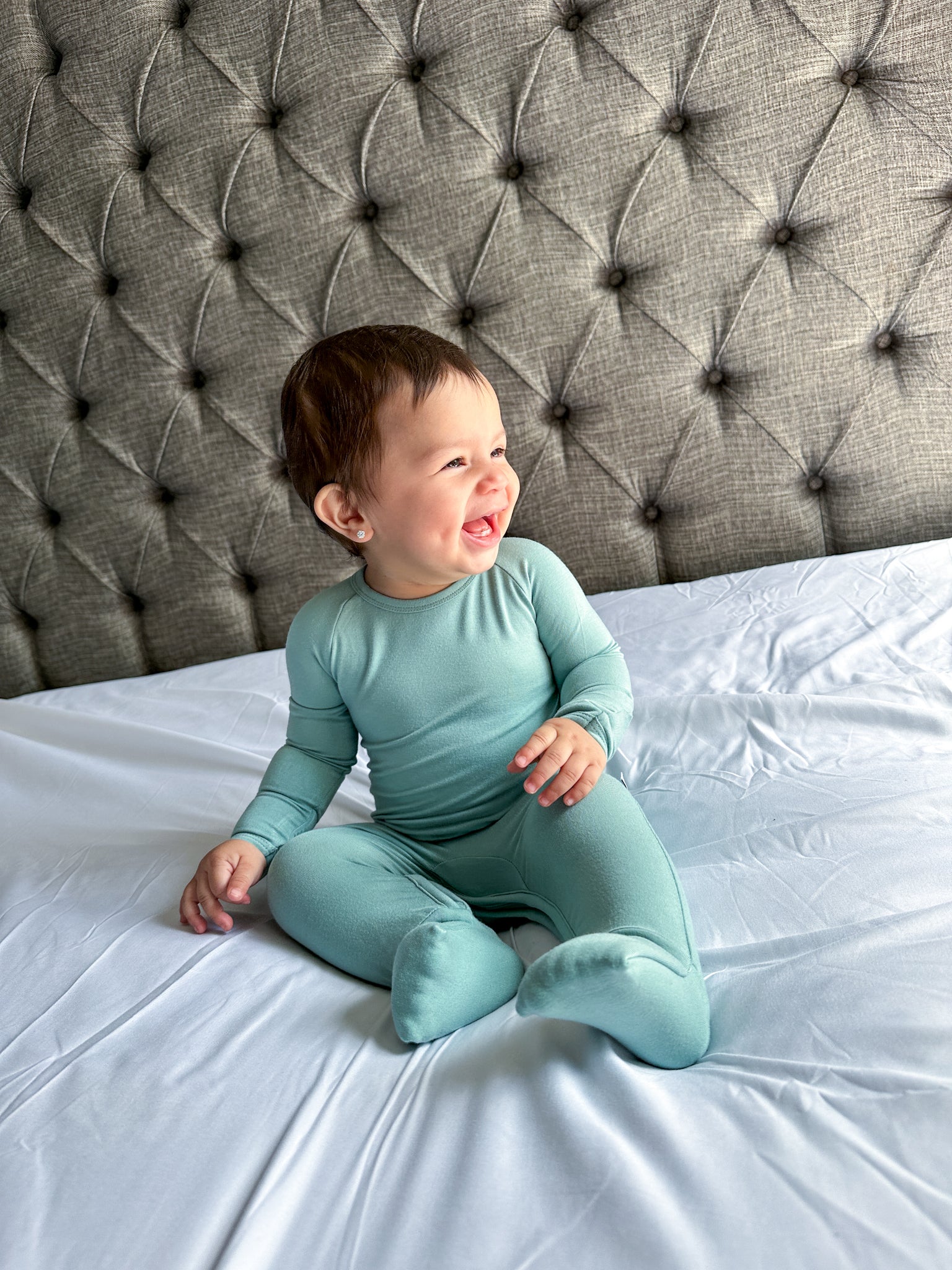 One Zip Sage Pajamas