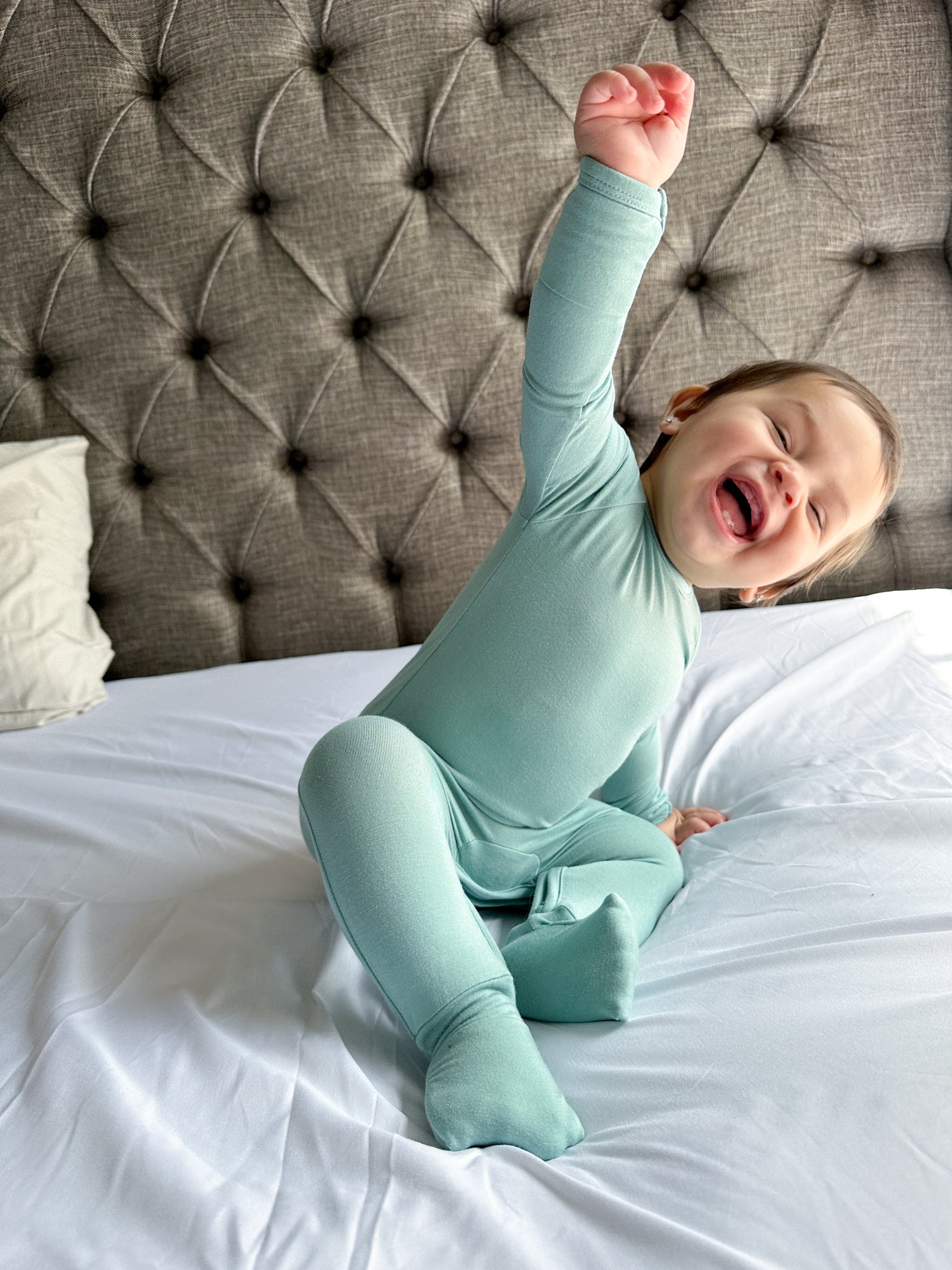 One Zip Sage Pajamas