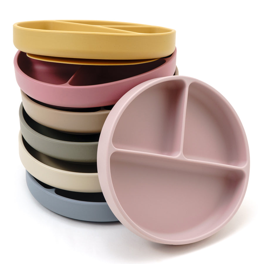Suction Plate - 3 Dividers - Sage