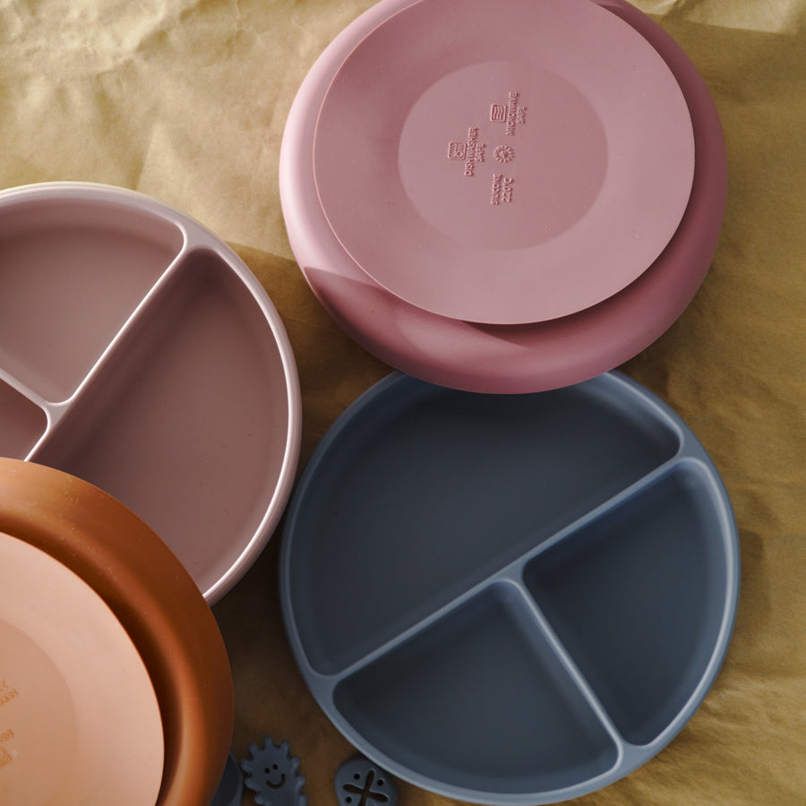 Suction Plate - 3 Dividers - Oat