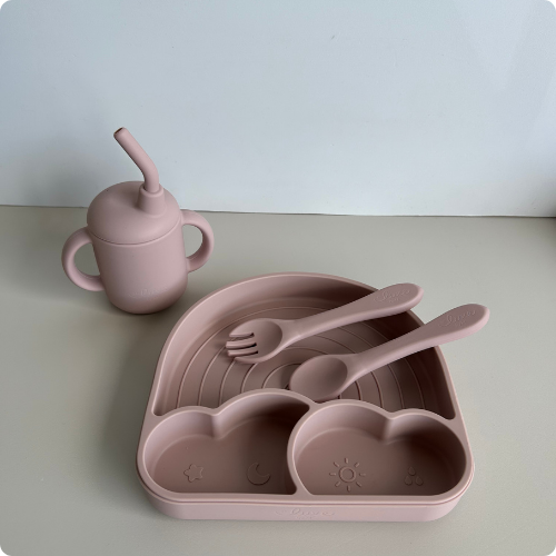 Silicone Spoon and Fork Set - Sky Blue