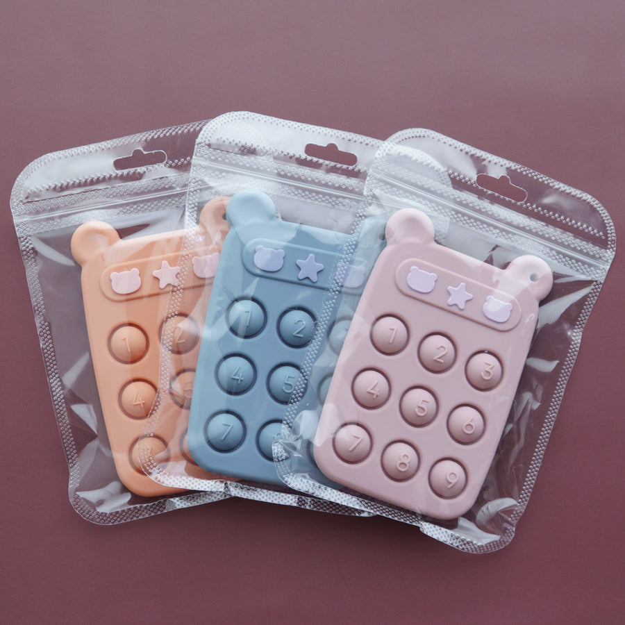 Silicone Pop It Teether - Blush Pink