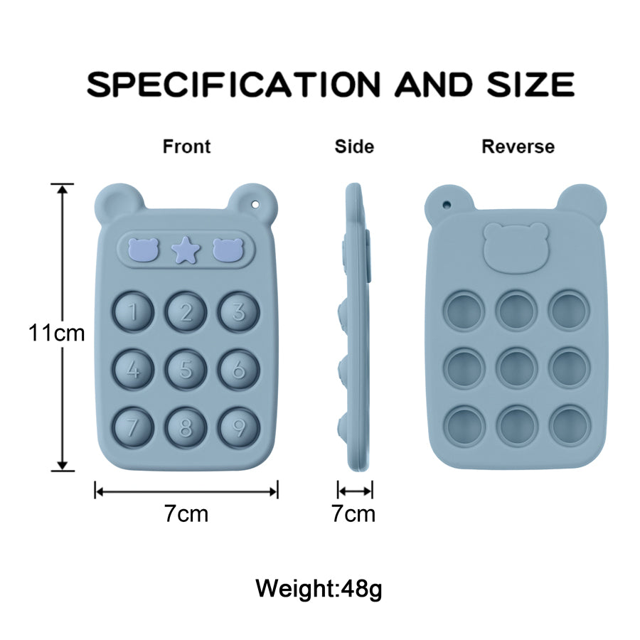 Silicone Pop It Teether - Blush Pink